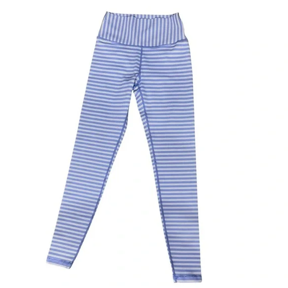 Glyder Sultry 7/8 Leggings in Blue and White striped - Picture 2 of 4